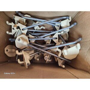 5 inch Plastic & Metal Pegboard Hooks Set of 24 for .25 inch Pegboard Shelving